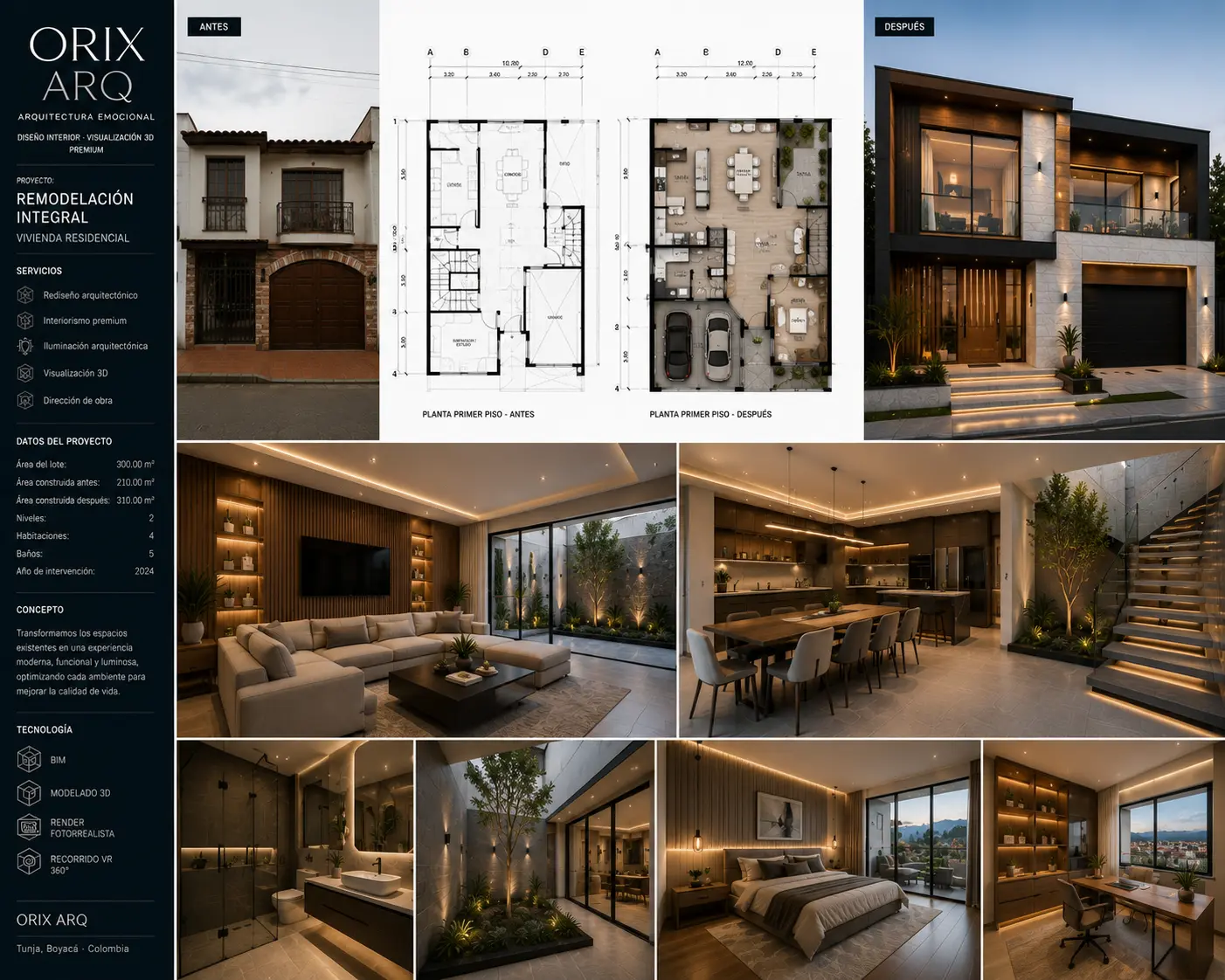 Remodelación moderna de casa con diseño interior contemporáneo e iluminación arquitectónica